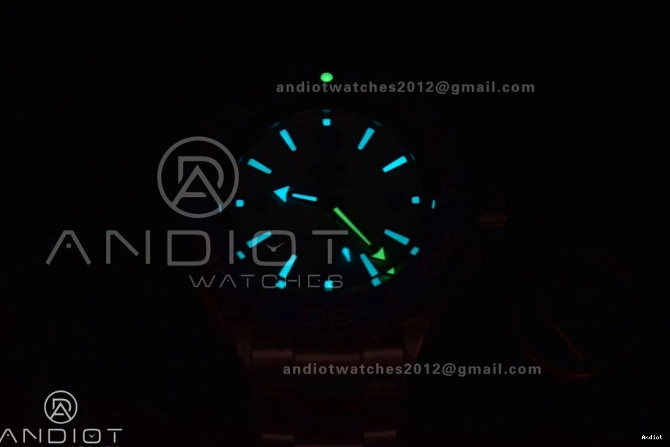 A2824 Seamaster Bracelet Blue Best 1:1 White 6000M Dial Ceramic SS SS TF Deep Ultra Edition on Bezel 0105